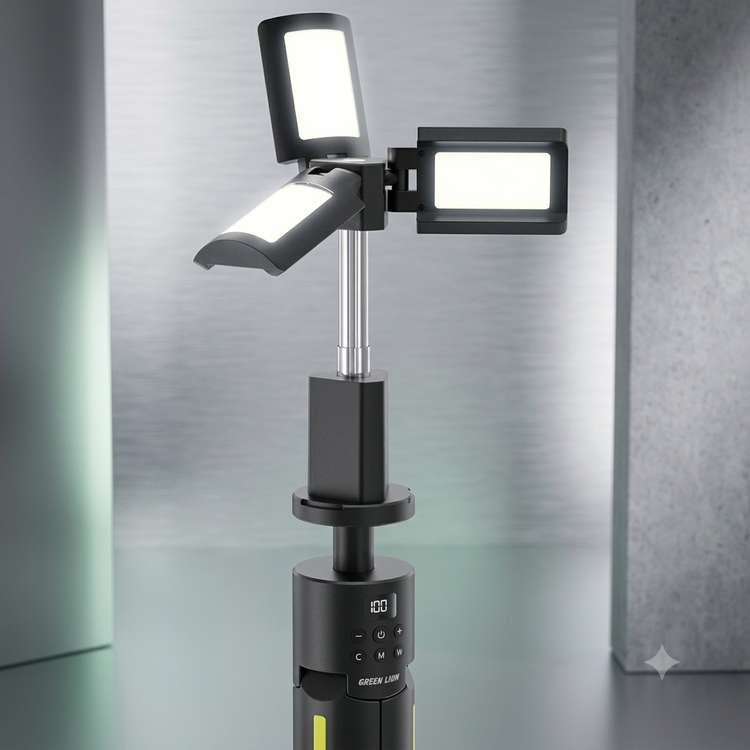 چراغ کمپینگ گرین لاین مدل TRIO BEAM RGB سه پایه ای