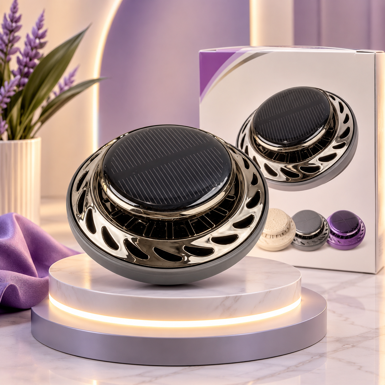 خوشبو کننده خورشیدی ماشین JIN GE مدل JG-009 اورجینال (پخش عطر چرخان)